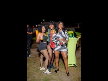 This trio (from left, Nikki, Marsha-Ann and Mikisha) flaunted their dancehall-inspired fashion