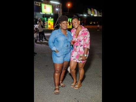 Bobbette Cameron (left) and Tascinea Hinds were high off the energy of the sound systems.