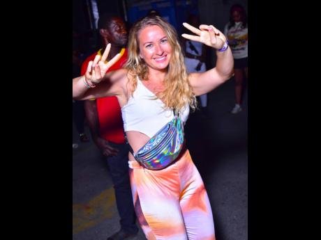 This patron, from France, demonstrates her love of Jamaica’s rich entertainment culture.
