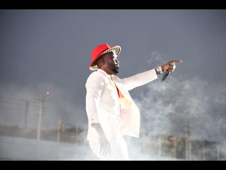 Gospel entertainer Kevin Downswell ministering at Fun in the Son, held at the National Stadium.